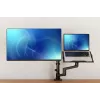 Neomounts DS20-425BL2 monitorarm met laptopsteun 17-27 inch – ruimtebesparend