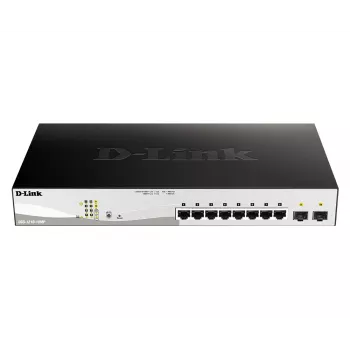 D-Link DGS-1210-10MP managed L2 Gigabit Ethernet (10/100/1000) Power over Ethernet (PoE) zwart, grijs