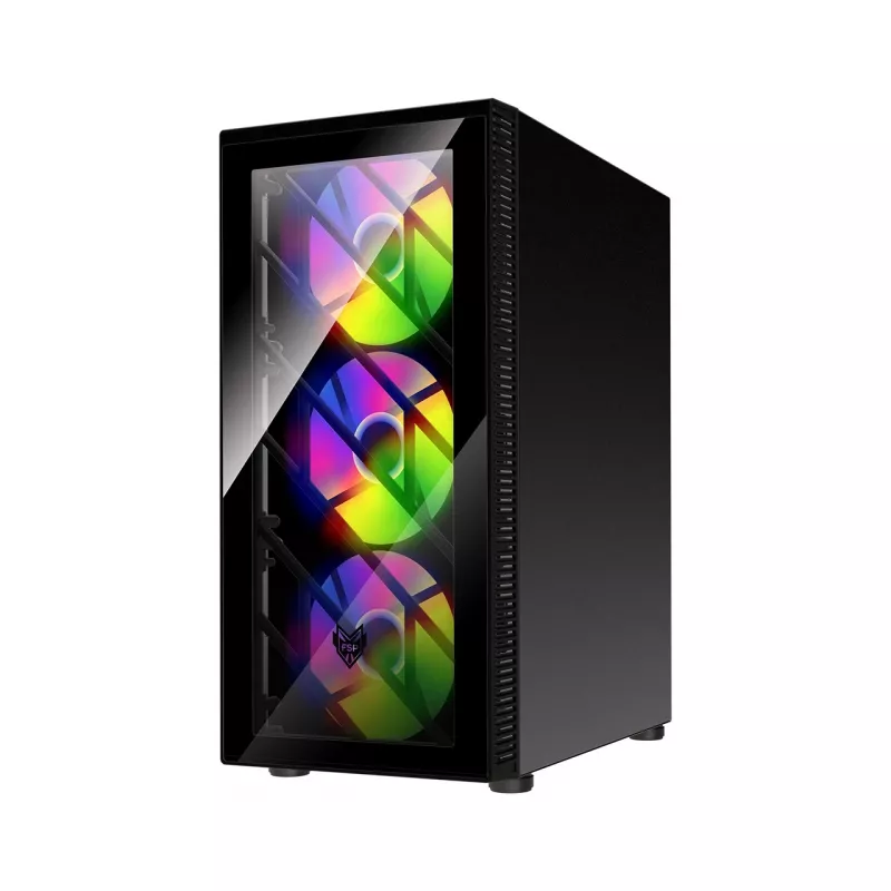 FSP CMT192 behuizing midi tower mITX, mATX, ATX zwart fixed RGB