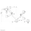 Neomounts DS70S-950WH2 Monitorarm 17-35 inch - Gasveer - Topfix - 180°-stop