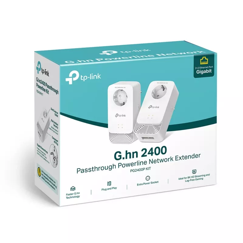 TP-Link PG2400P KIT PowerLine Netwerkadapter 1428 Mbit/s Ethernet LAN Wit 2 stuks