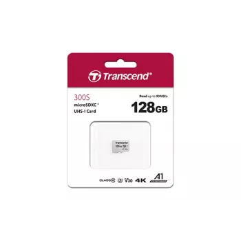 TRANSCEND microSDXC-kaart 300S 128GB UHS-I U3 zonder adapter
