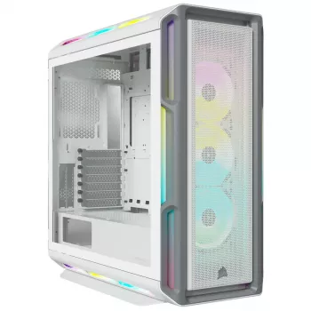 CORSAIR mid-tower ATX PC-behuizing - iCUE 5000T - RGB gehard glas - wit