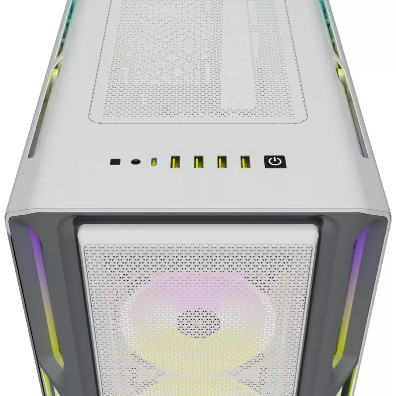 CORSAIR mid-tower ATX PC-behuizing - iCUE 5000T - RGB gehard glas - wit