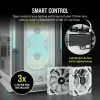 CORSAIR mid-tower ATX PC-behuizing - iCUE 5000T - RGB gehard glas - wit