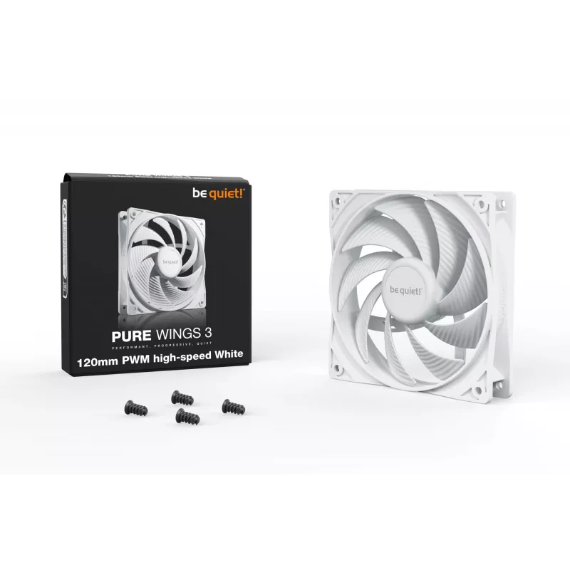 be quiet Pure Wings 3 120mm PWM high-speed wit computerbehuizingsventilator 12 cm 1 stuk