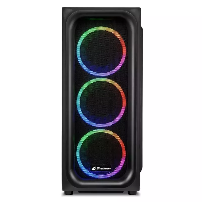 PC-behuizing Sharkoon TK5M RGB ATX desktop zwart