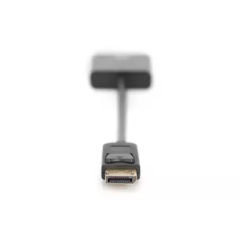 DIGITUS ASSMANN DisplayPort-adapterkabel, DP - DVI (24+5) M/F, 15cm met vergrendeling, DP 1.2 compatibel, CE zwart