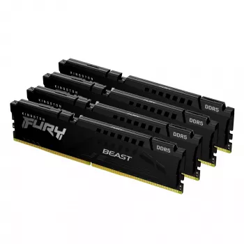 Kingston Technology FURY Beast 128GB 5200MT/s DDR5 CL40 DIMM (kit van 4) zwart XMP