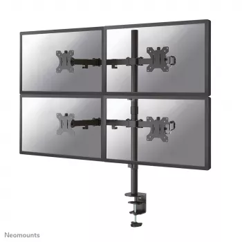 Neomounts FPMA-D550D4 zwart monitorarm 13-32 inch, klem/tafeldoorvoer, 6 kg, 33 cm (13 inch), 81,3 cm (32 inch), 100 x 100 mm, zwart