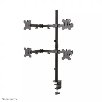 Neomounts FPMA-D550D4 zwart monitorarm 13-32 inch, klem/tafeldoorvoer, 6 kg, 33 cm (13 inch), 81,3 cm (32 inch), 100 x 100 mm, zwart