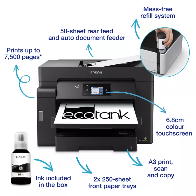 Epson EcoTank ET-M16600 inkjet A3 4800 x 2400 DPI 25 ppm Wi-Fi