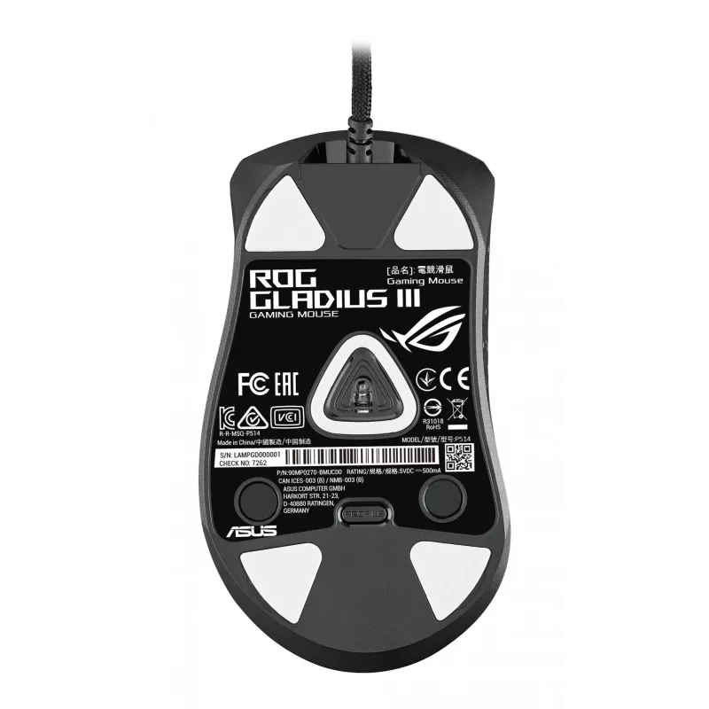 ASUS ROG Gladius III muis gaming rechtshandig USB Type-A optisch 19000 DPI