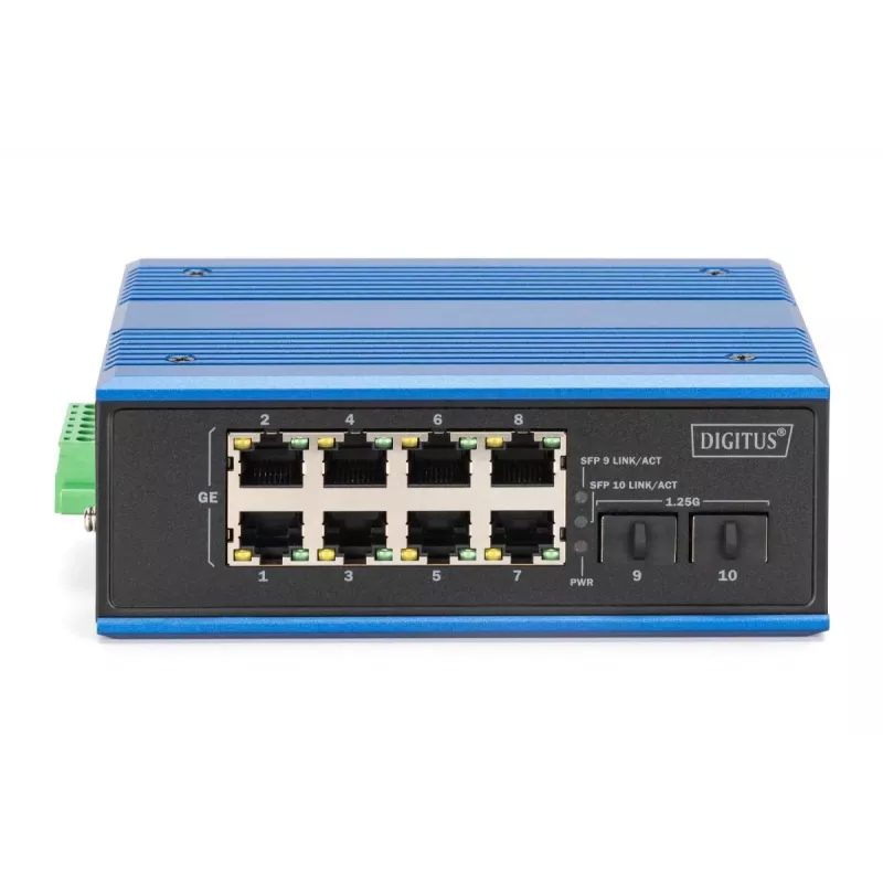 Unmanaged switch DIGITUS DN-651150 8 Gigabit Ethernet-poorten 2 SFP-module