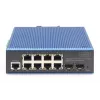DIGITUS industriële 8+2-poorts L2 managed Gigabit Ethernet-switch 8x GE RJ45 + 2 SFP-poorten