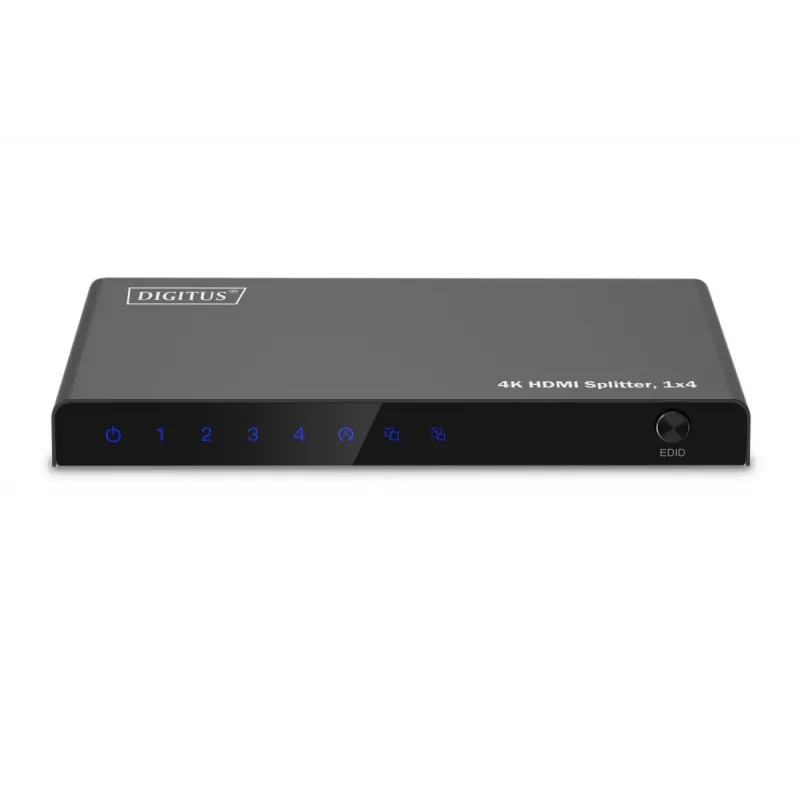 DIGITUS 1x4 HDMI-splitter. 4K/60Hz HDCP 2.3. EDID Control