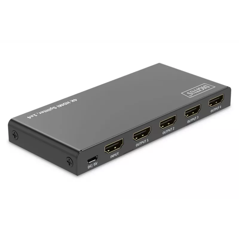 DIGITUS 1x4 HDMI-splitter. 4K/60Hz HDCP 2.3. EDID Control