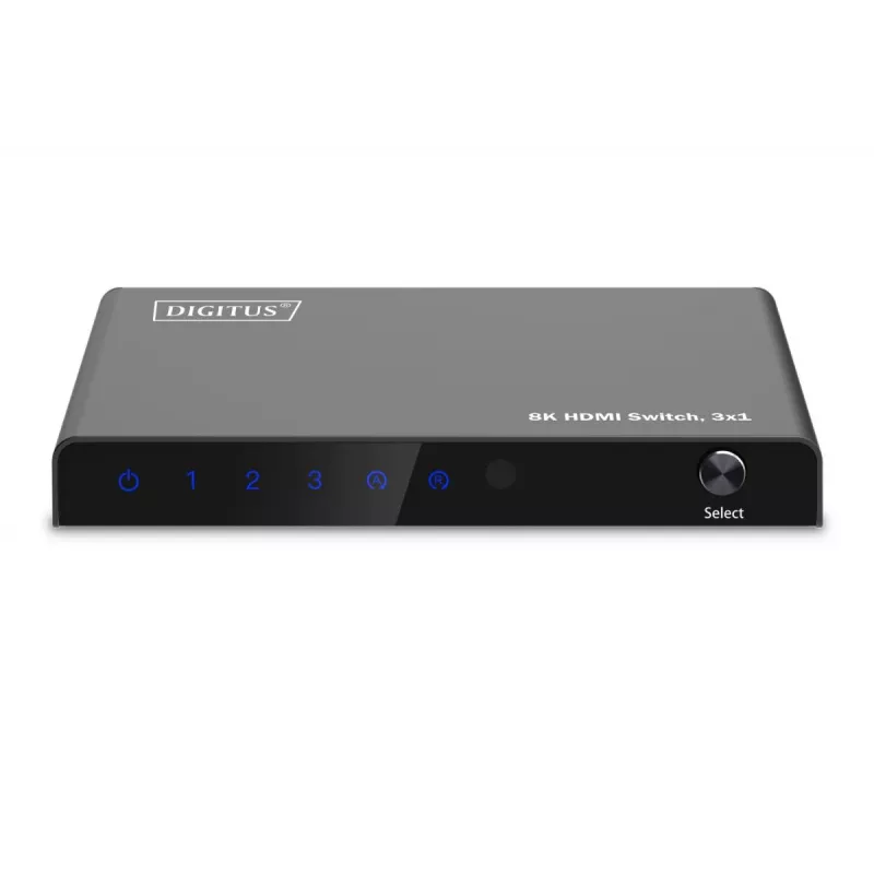 DIGITUS 3x1 HDMI-switch. 8K/60Hz (4:4:4). HDR. HDCP 2.3