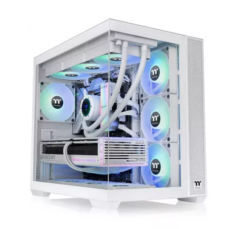PC-behuizing Thermaltake View 380 TG ARGB Snow midi-tower wit