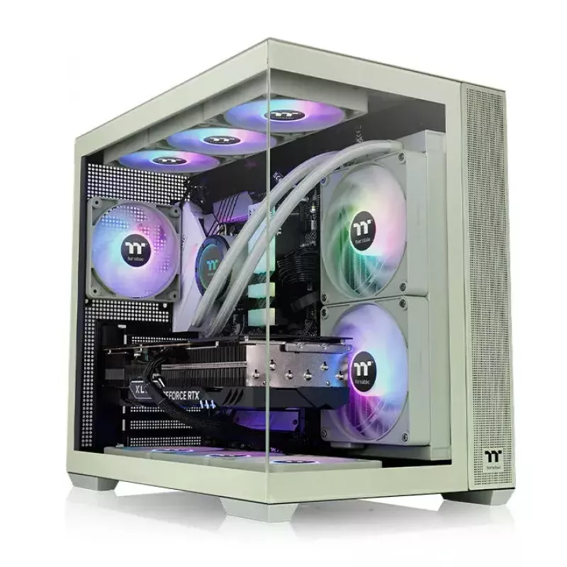 PC-behuizing Thermaltake View 380 TG ARGB midi-tower groen