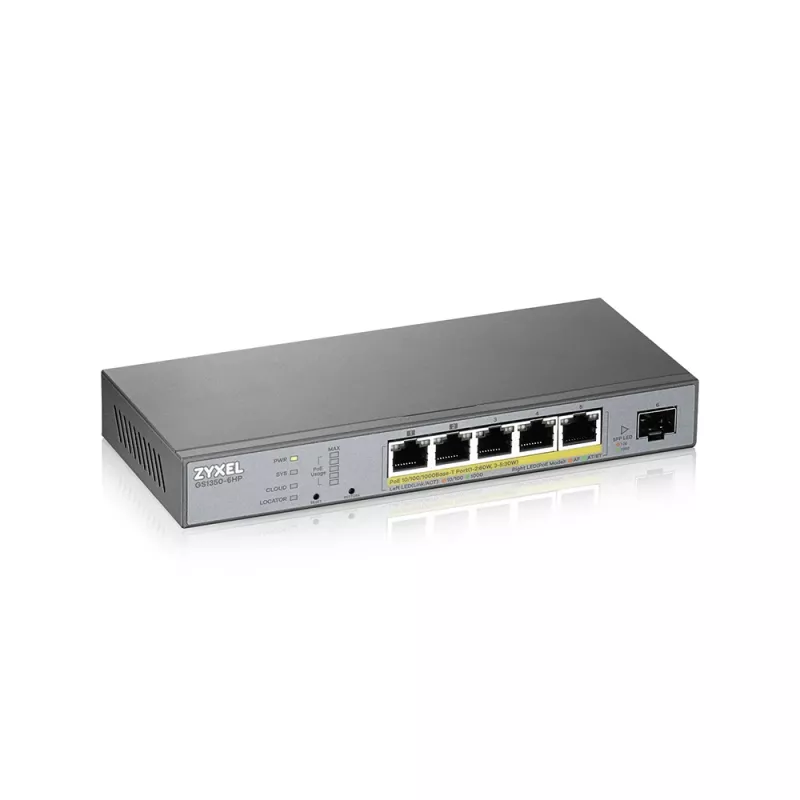Zyxel GS1350-6HP-EU0101F netwerkswitch managed L2 Gigabit Ethernet (10/100/1000) Power over Ethernet (PoE) grijs