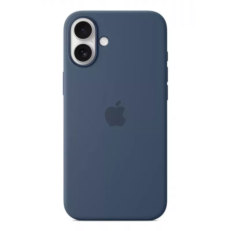 Apple Silicone Case met MagSafe iPhone 16 Plus denim