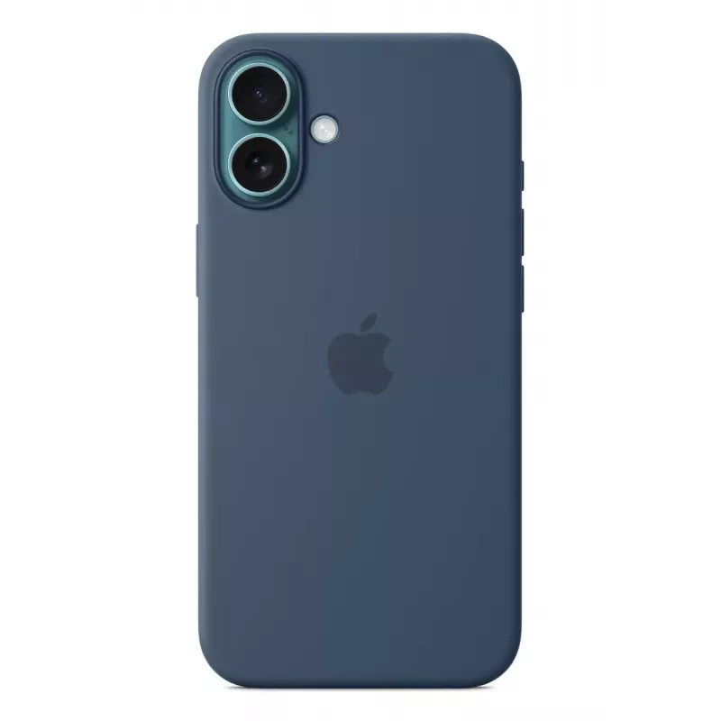 Apple Silicone Case met MagSafe iPhone 16 Plus denim