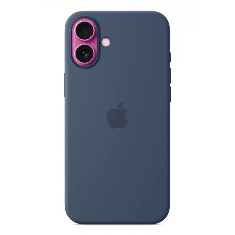 Apple Silicone Case met MagSafe iPhone 16 Plus denim