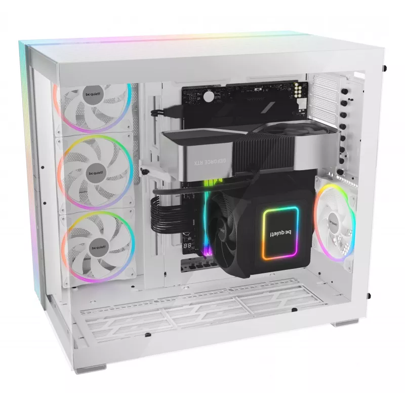 PC-behuizing be quiet! LIGHT BASE 900 DX wit full tower — ATX/EATX-ondersteuning, glazen zijpaneel, multi-RGB, max. GPU 495 mm, CPU-koelerhoogte 190 mm