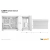 PC-behuizing be quiet! LIGHT BASE 900 DX wit full tower — ATX/EATX-ondersteuning, glazen zijpaneel, multi-RGB, max. GPU 495 mm, CPU-koelerhoogte 190 mm