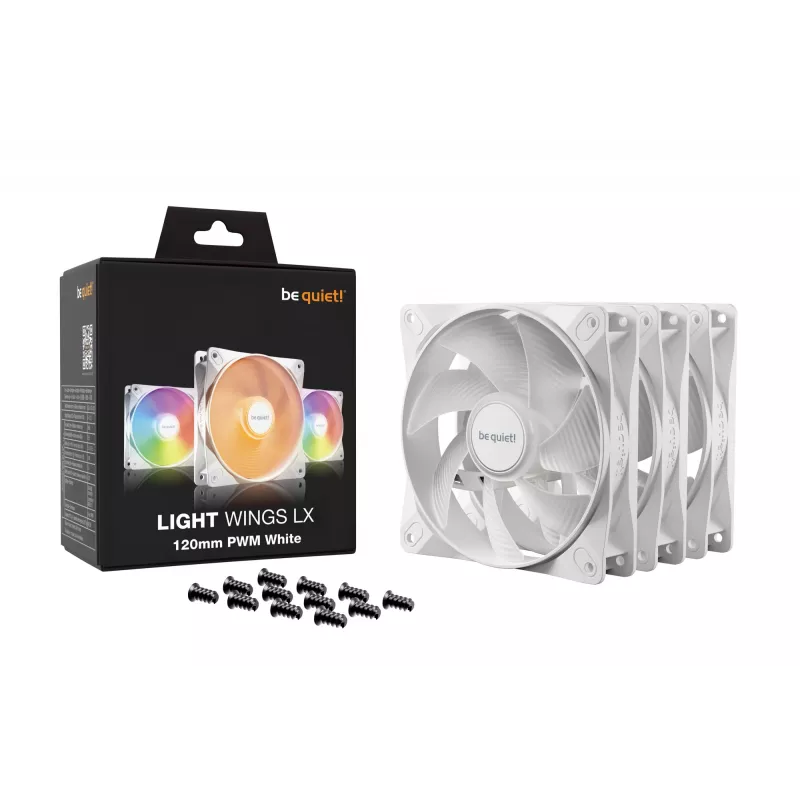 be quiet! LIGHT WINGS LX 120mm PWM 3-pack wit pc-behuizingsventilator 12 cm 3 stuks