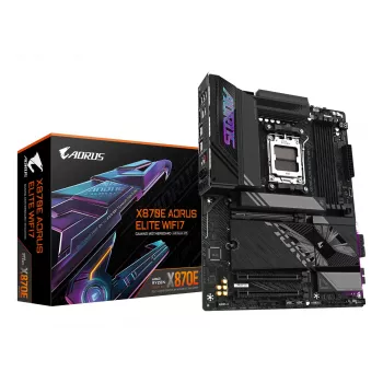 Moederbord GIGABYTE X870E AORUS ELITE WIFI7 ATX, AMD X870E, socket AM5, DDR5, 4x DIMM, Wi-Fi 7, 2,5Gb LAN