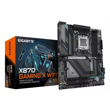 GIGABYTE X870 GAMING X WIFI7 moederbord - ondersteunt AMD Ryzen 9000 CPU's, 16+2+2 fasen VRM, tot 8000 MHz DDR5 (OC), 1xPCIe 5.0 + 2xPCIe 4.0, Wi-Fi 7, 2.5GbE LAN, USB 4