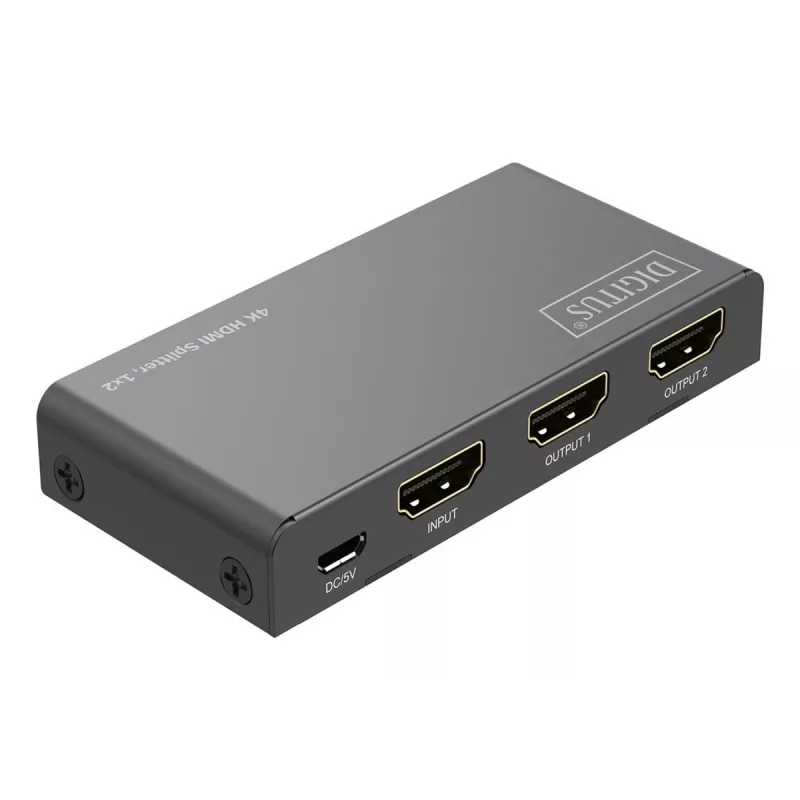 DIGITUS 1x2 HDMI-splitter 4K/60Hz HDCP 2.2 EDID Control