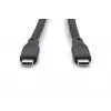 DIGITUS USB siliconen verbindingskabel USB-C - USB-C USB 3.2 Gen2 10G 4K 100W - 50cm zwart