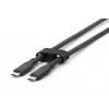 DIGITUS USB siliconen verbindingskabel USB-C - USB-C USB 3.2 Gen2 10G 4K 100W - 1 m zwart
