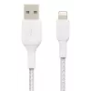 BELKIN Lightning-naar-USB-A-kabel, gevlochten, 1 m, wit