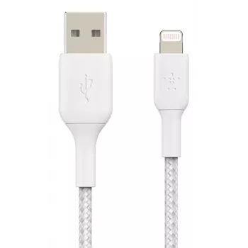 BELKIN Lightning naar USB-A kabel gevlochten 2 m wit