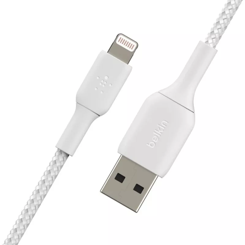 BELKIN Lightning naar USB-A kabel gevlochten 2 m wit
