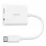 BELKIN oplaadadapter Rockstar 3,5 mm audio + USB-C wit