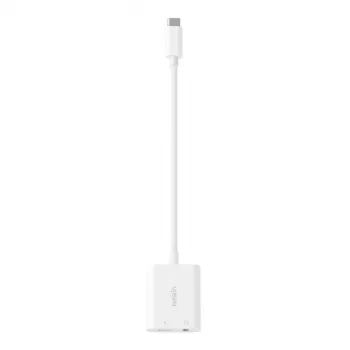 BELKIN oplaadadapter Rockstar 3,5 mm audio + USB-C wit