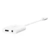 BELKIN oplaadadapter Rockstar 3,5 mm audio + USB-C wit