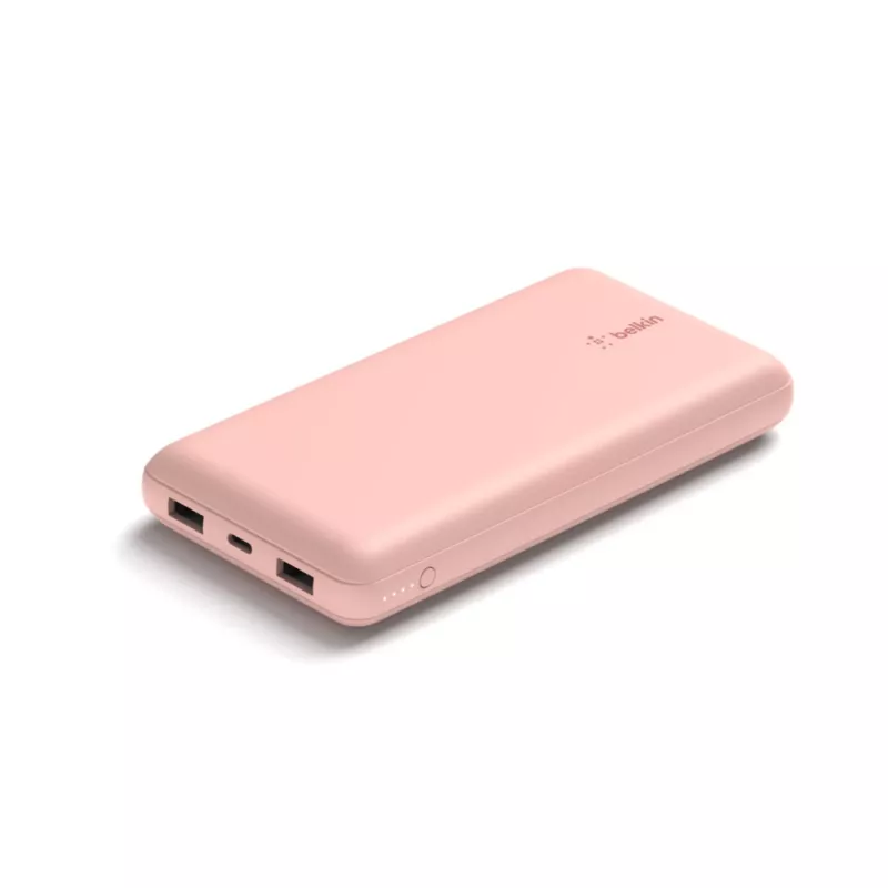 BELKIN powerbank 20k USB-A en USB-C 15 W roze