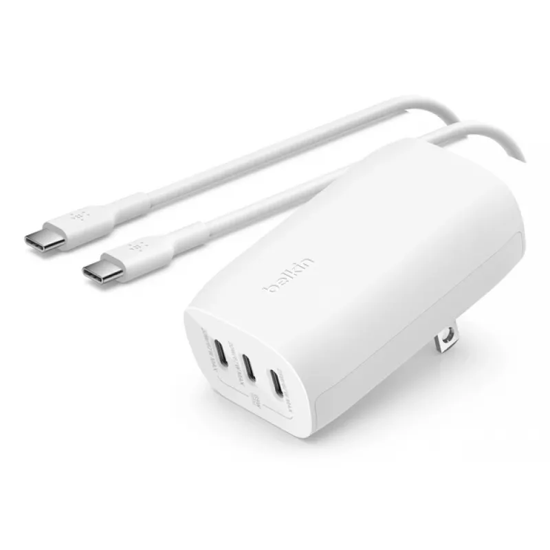 BELKIN Wandlader - Boostcharge - USB-C 3-poorts lader - Met PPS 67W - Wit