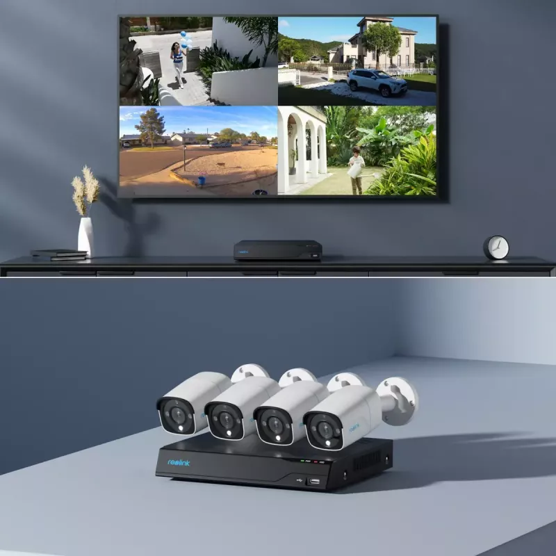 Reolink NVS8-8MB4 (PS4KB01-8) PoE-bewakingsset, 8-kanaals NVR met 2 TB HDD + 4 camera's, 8 MP 4K (3840x2160)