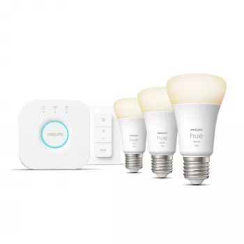 Philips Hue White startset: 3 E27 smartlampen (1100) + dimschakelaar