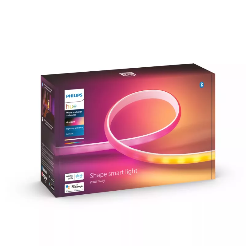 Philips Hue Gradient Lightstrip 2 m basisset, wit en gekleurd sfeerlicht