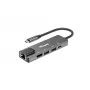 Equip USB-C 5-in-1 multifunctionele adapter, HDMI, Gigabit-LAN, USB 3.2 Gen1, 100W USB PD