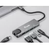 Equip USB-C 5-in-1 multifunctionele adapter, HDMI, Gigabit-LAN, USB 3.2 Gen1, 100W USB PD