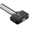 LevelOne 2-poorts USB DVI-D Single Link KVM-switch, audio-ondersteuning